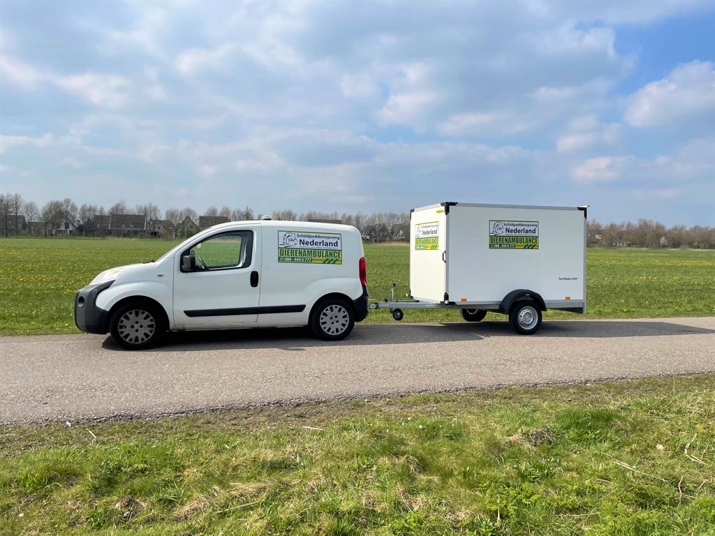 Nieuwe aanhangwagen voor schildpaddenvervoer